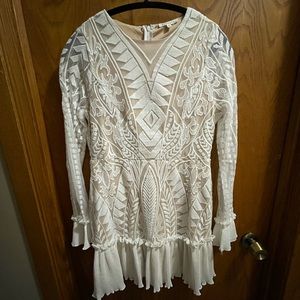 Illusion lace long sleeve dress Size Medium